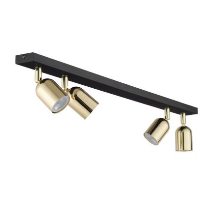 Foco TOP 4xGU10/10W/230V negro/dorado
