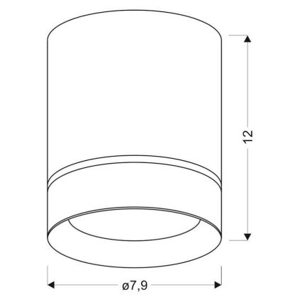 Foco TUBA 1xGU10/15W/230V blanco