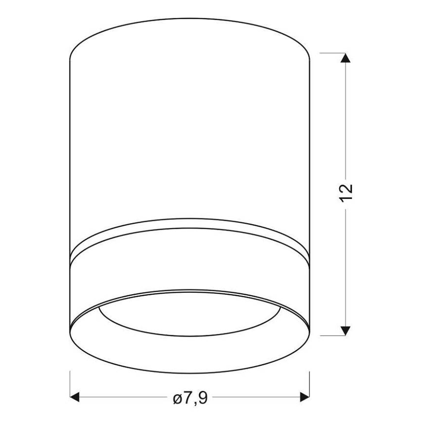 Foco TUBA 1xGU10/15W/230V blanco