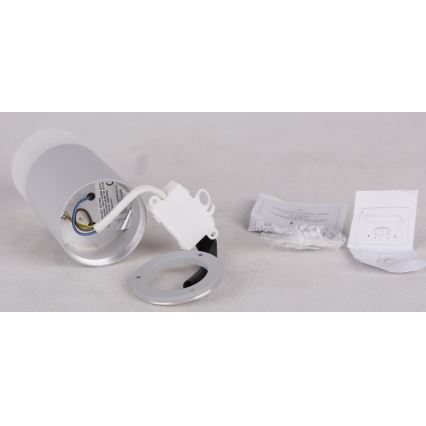 Foco TUBA 1xGU10/15W/230V gris/blanco