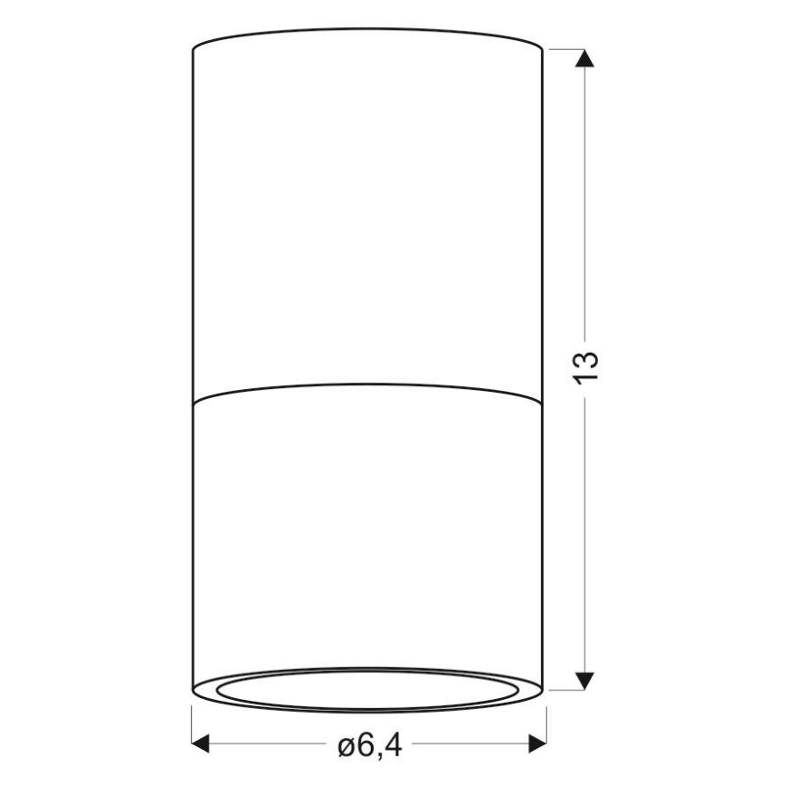Foco TUBA 1xGU10/15W/230V gris/blanco