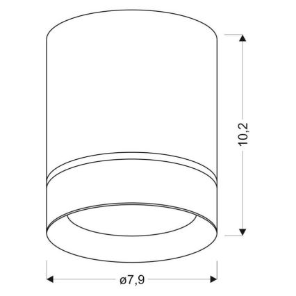 Foco TUBA 1xGU10/15W/230V negro