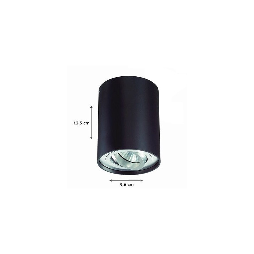 Foco TUBA 1xGU10/50W/230V negro