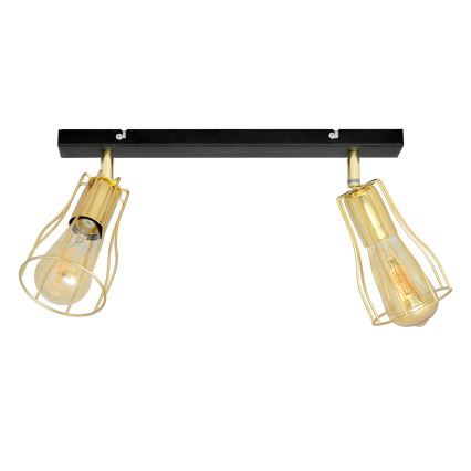 Foco TUBE 2xE27/15W/230V dorado/negro