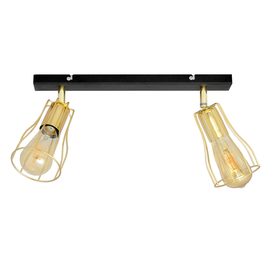 Foco TUBE 2xE27/15W/230V dorado/negro