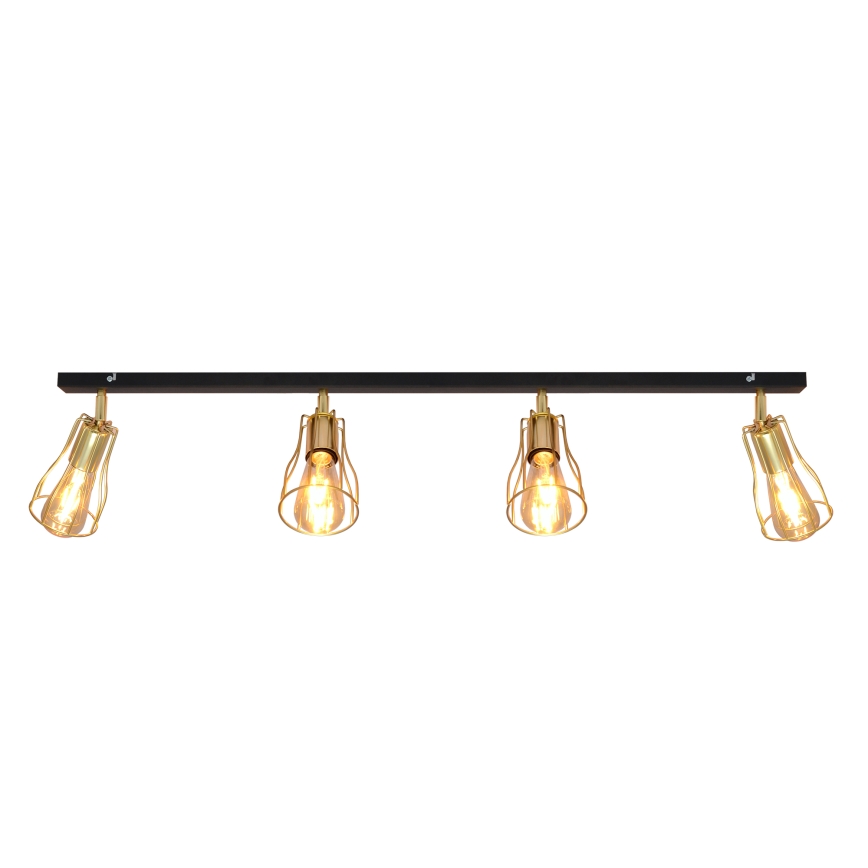 Foco TUBE 4xE27/15W/230V dorado/negro