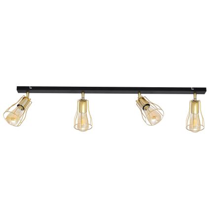 Foco TUBE 4xE27/15W/230V dorado/negro