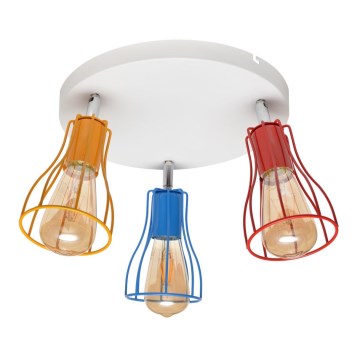 Foco TUBE II 3xE27/15W/230V naranja/azul/rojo