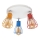 Foco TUBE II 3xE27/15W/230V naranja/azul/rojo