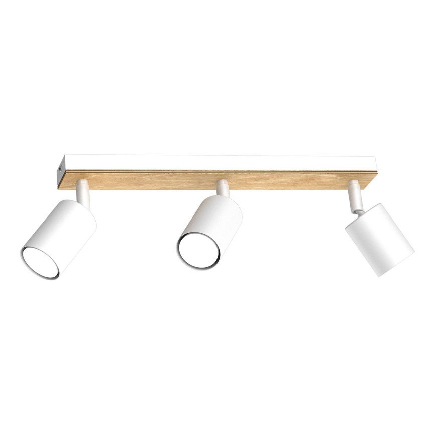 Foco TULON 3xGU10/8W/230V blanco/roble