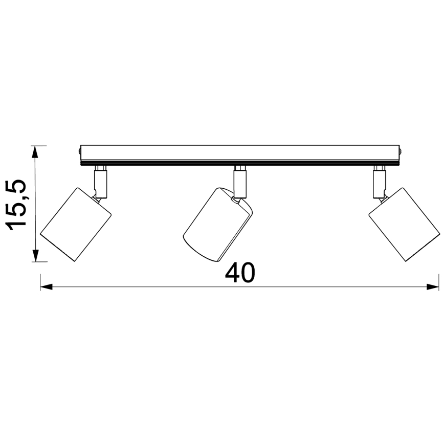 Foco TULON 3xGU10/8W/230V blanco/roble