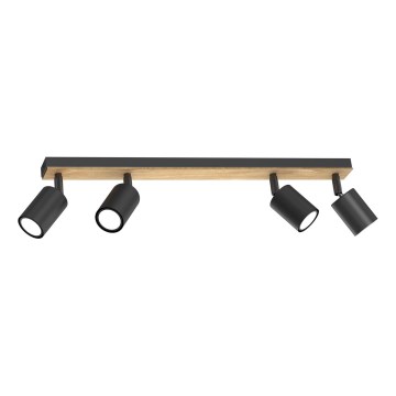 Foco TULON 4xGU10/8W/230V negro/roble