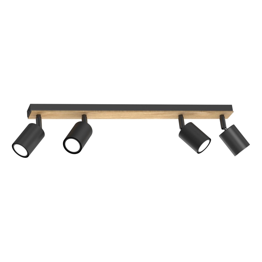 Foco TULON 4xGU10/8W/230V negro/roble