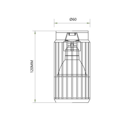Foco VERTICAL 1xGU10/8W/230V blanco