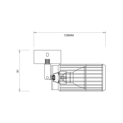 Foco VERTICAL 1xGU10/8W/230V blanco