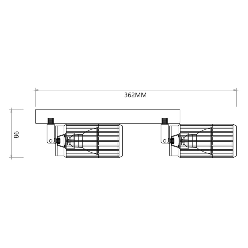 Foco VERTICAL 2xGU10/8W/230V blanco