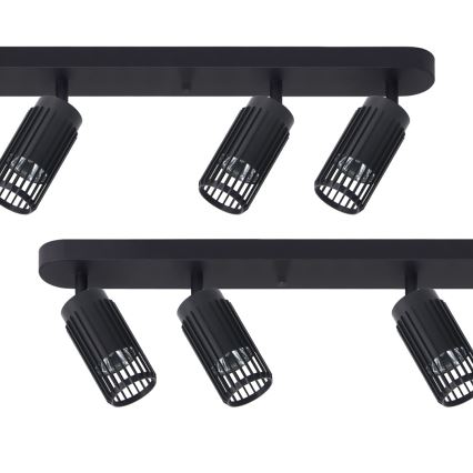 Foco VERTICAL 6xGU10/8W/230V negro