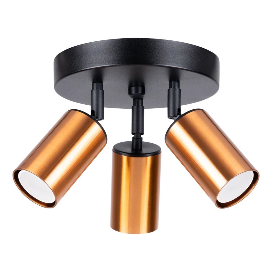 Foco WINX 3xGU10/10W/230V negro/cobre