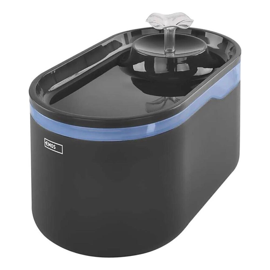 Fuente de agua para mascotas 2,6 l/5V gris
