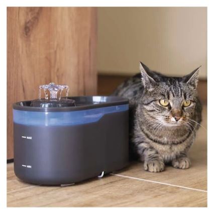 Fuente de agua para mascotas 2,6 l/5V gris