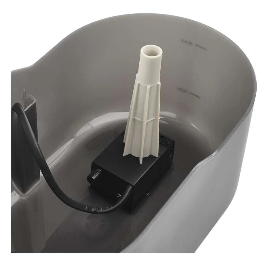 Fuente de agua para mascotas 2,6 l/5V gris
