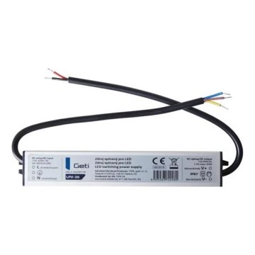 Fuente de alimentación conmutada para tiras LED 20W/12V IP67