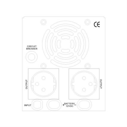 Fuente de alimentación de reserva 500W/800VA onda sinusoidal pura