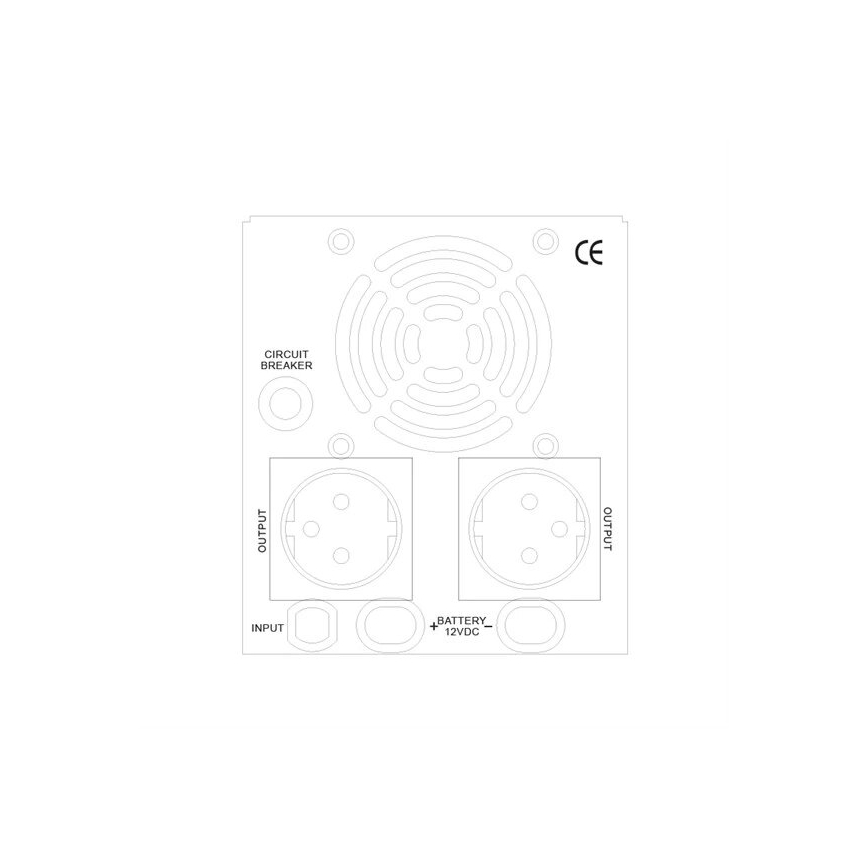 Fuente de alimentación de reserva 500W/800VA onda sinusoidal pura