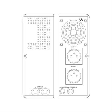 Fuente de alimentación de reserva para pared 500W/800VA onda sinusoidal pura
