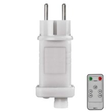 Fuente de alimentación para conexión de luces de Navidad 230V IP44 + mando a distancia