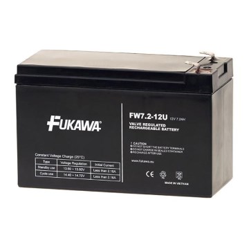 FUKAWA FW 7,2-12 F1U - Acumulador de plomo 12V/7,2Ah/faston 4,7mm