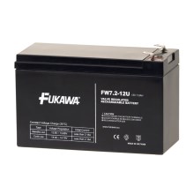 FUKAWA FW 7,2-12 F2U - Acumulador de plomo 12V/7,2Ah/faston 6,3mm