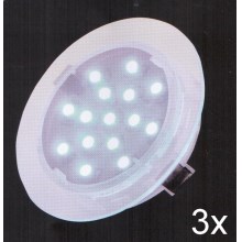 Fulgur 21072 - SET 3x LED Lámpara empotrable de baño ELESPOT 1xLED/0,7W/230V IP44