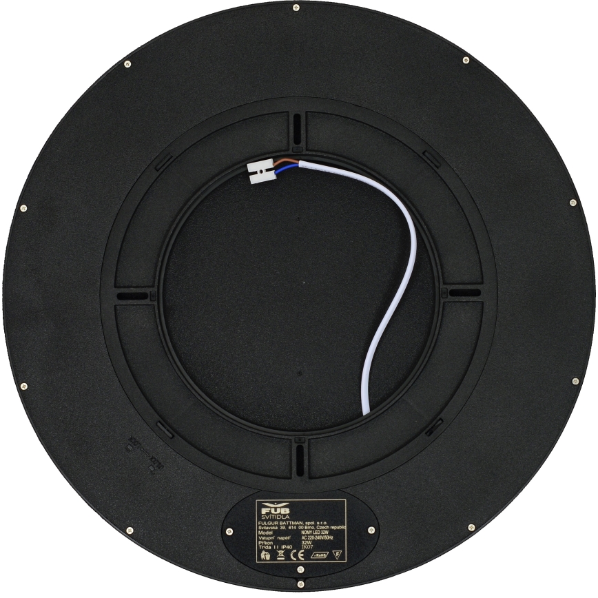 Fulgur 41813 - Plafón LED NOMY LED/32W/230V 3000/4000/6000K IP40 diá. 40 cm negro