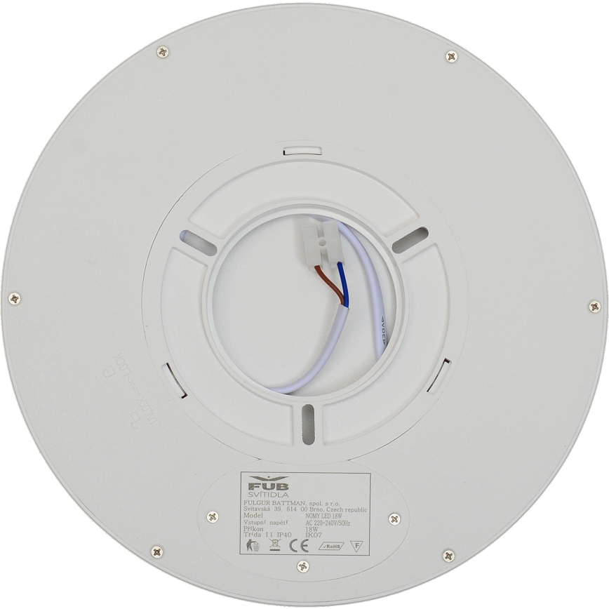 Fulgur s-42584 - Plafón LED con sensor de movimiento NOMY-S LED/18W/230V 3000/4000/6000K IP40 diá. 23 cm blanco