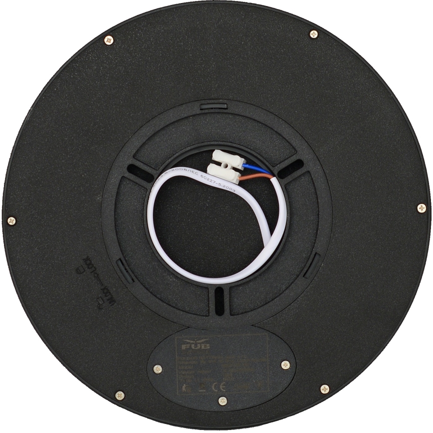 Fulgur s-42585 - Plafón LED con sensor de movimiento NOMY-S LED/18W/230V 3000/4000/6000K IP40 diá. 23 cm negro