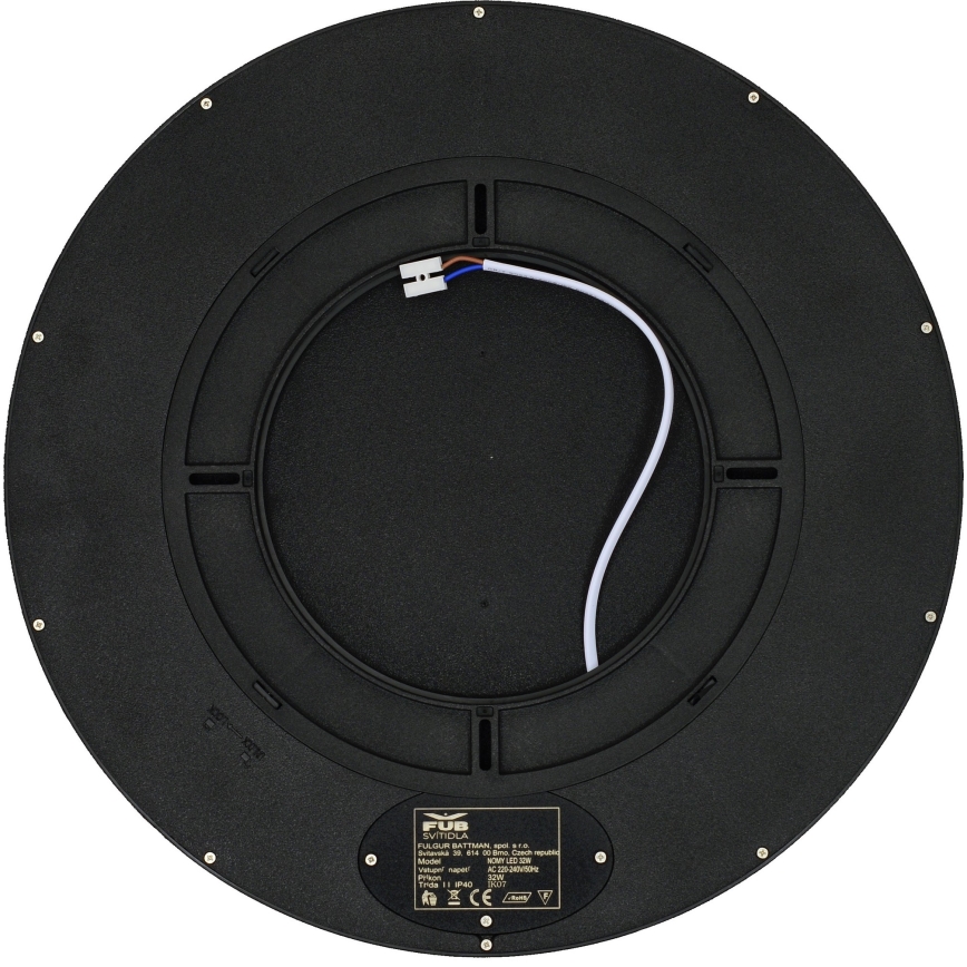 Fulgur s-42589 - Plafón LED con sensor de movimiento NOMY-S LED/32W/230V 3000/4000/6000K IP40 diá. 40 cm negro