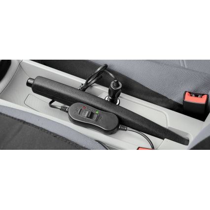 Funda de asiento calefactada con termostato 12V negro/gris