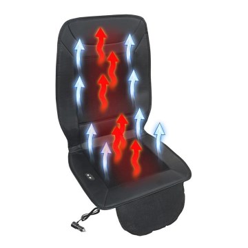 Funda de asiento calefactada con ventilación 18W/12V negro