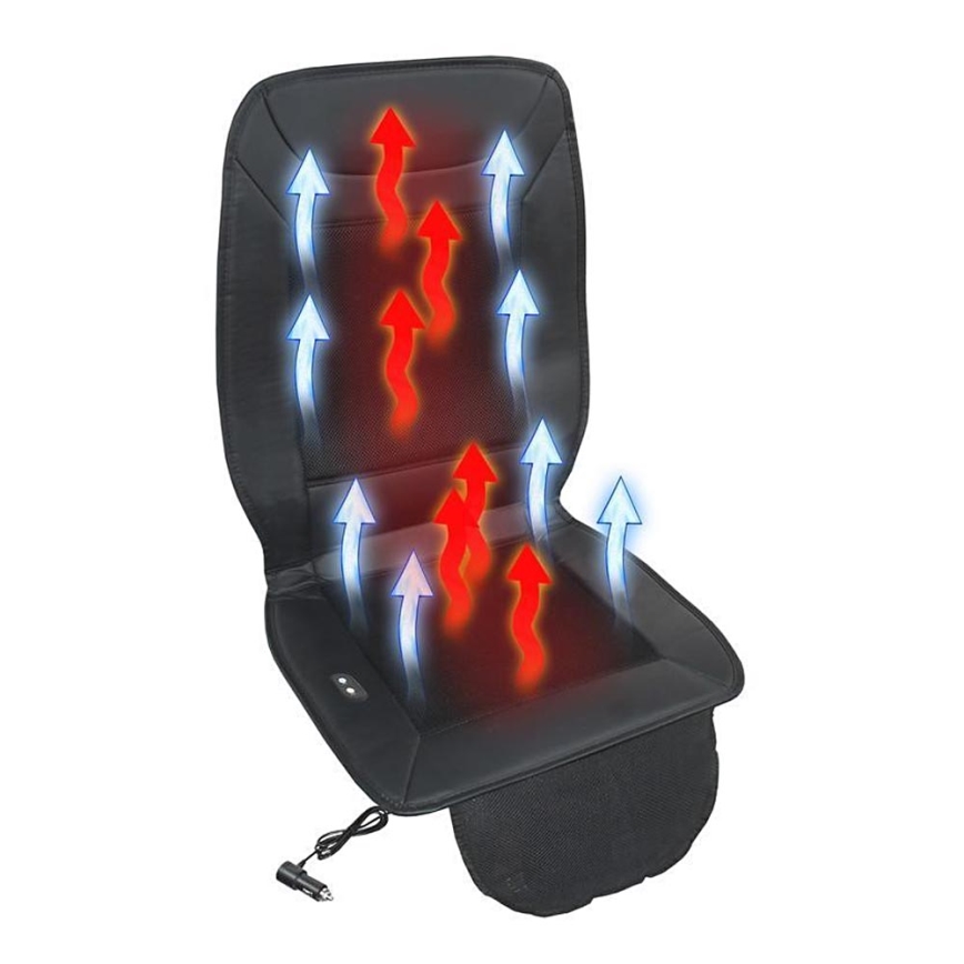 Funda de asiento calefactada con ventilación 18W/12V negro