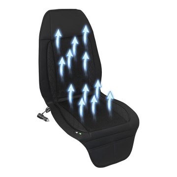 Funda de asiento de coche con ventilación 10W/12V negro