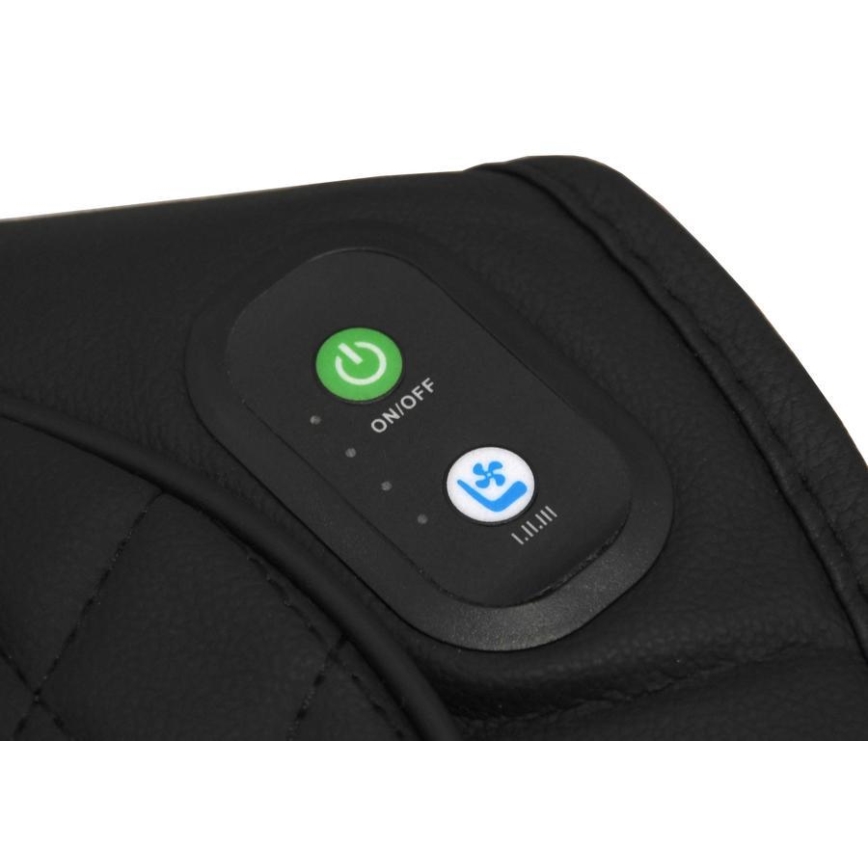 Funda de asiento de coche con ventilación 10W/12V negro