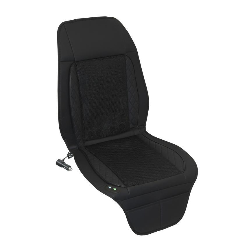 Funda de asiento de coche con ventilación 10W/12V negro