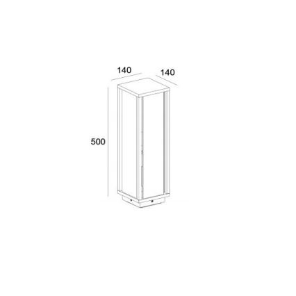 Gardino LX1463-500 - Lámpara de exterior MELISSA 1xE27/15W/230V IP54