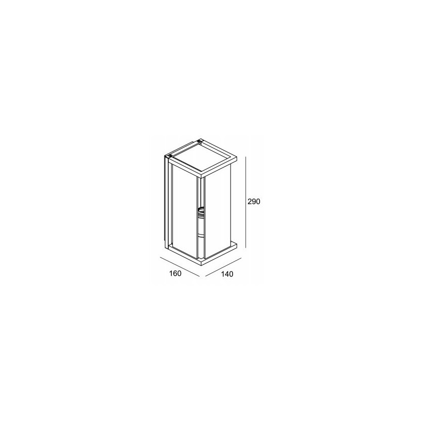 Gardino LX1466 - Aplique de exterior MELISSA 1xE27/15W/230V IP54