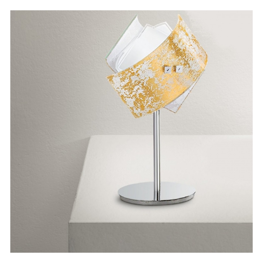 Gea Luce CAMILLA L P oro - Lámpara de mesa CAMILLA 1xE14/42W/230V dorado