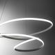 Gea Luce DIVA S/S TITANIO -  Lámpara de araña LED regulable DIVA LED/80W/230V gris