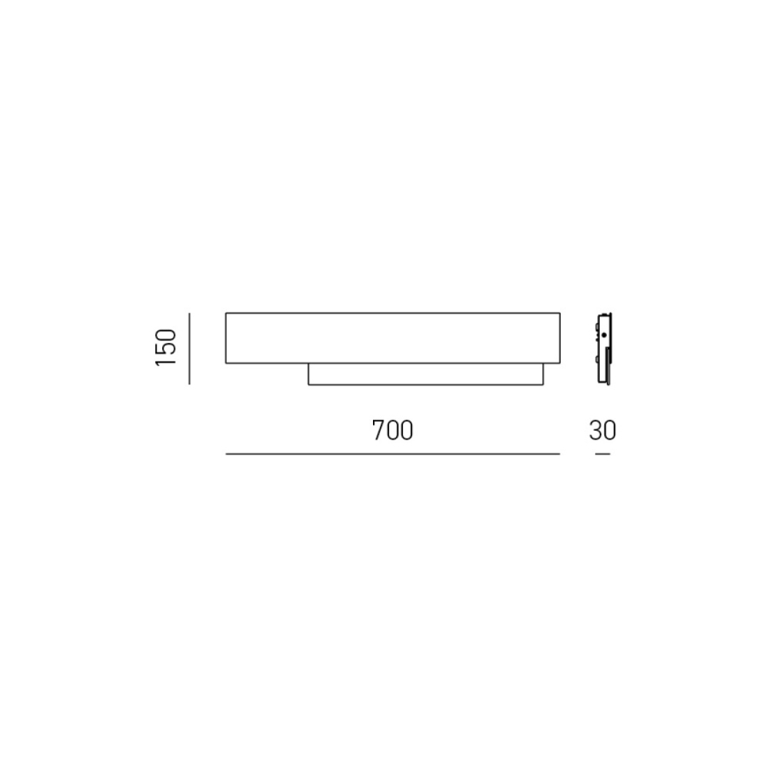 Gea Luce DOHA A G A - Aplique LED DOHA LED/25W/230V 70 cm cromo brillante