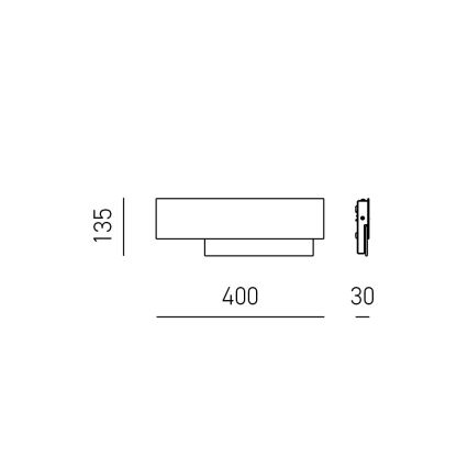 Gea Luce DOHA A P A - Aplique LED DOHA LED/15W/230V 40 cm cromo brillante