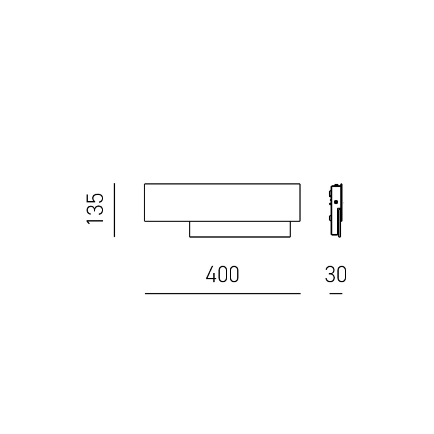 Gea Luce DOHA A P N - Aplique LED DOHA LED/15W/230V 40 cm negro